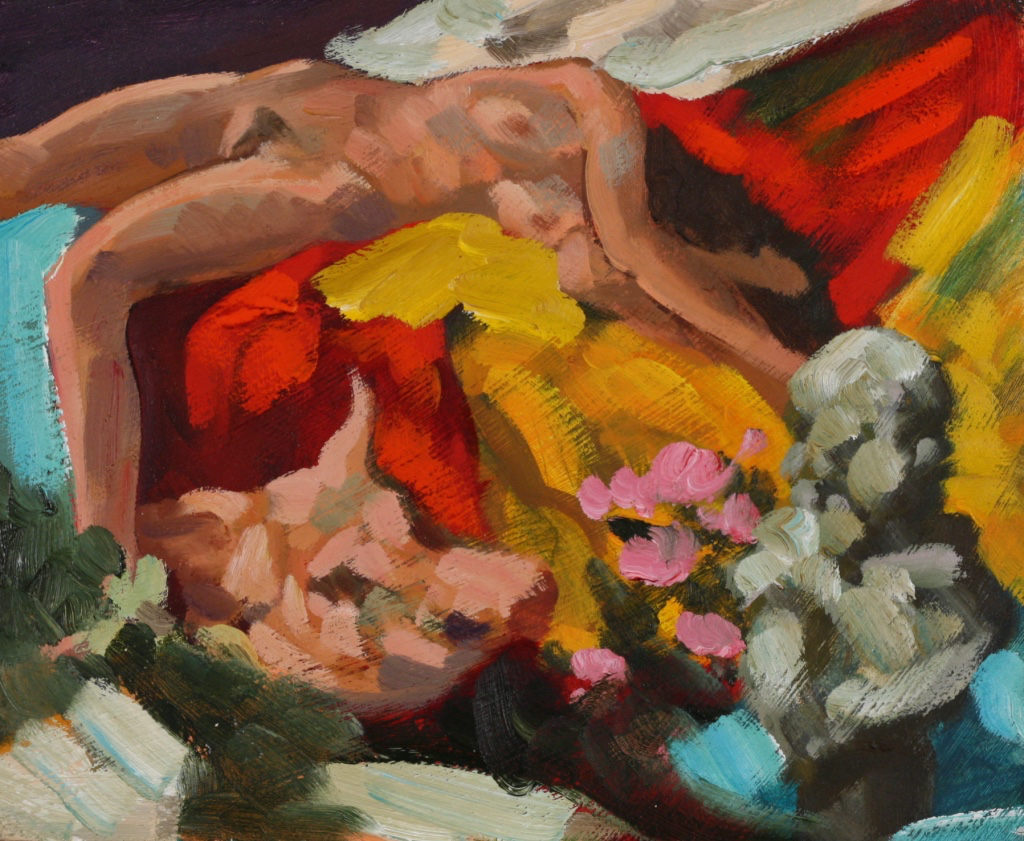 Bacchante; oil on board, 23 x 28 cm, 2010