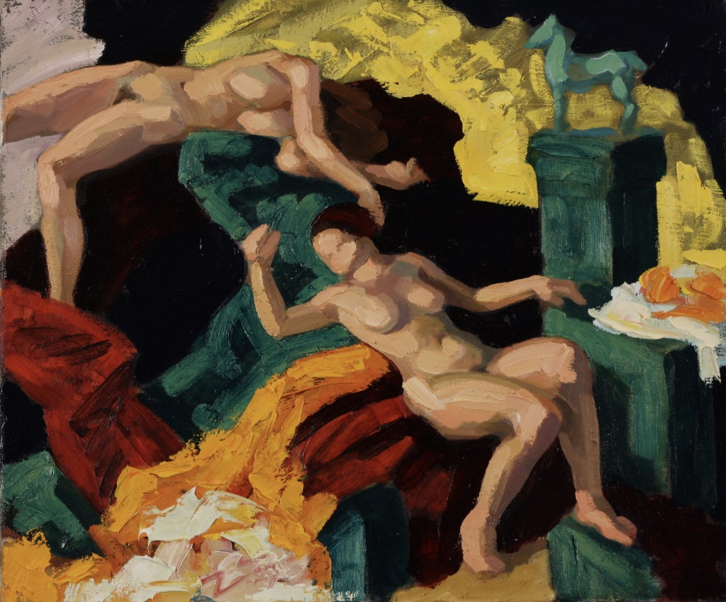 Bacchantes; oil on canvas, 50 x 60 cm, 2010